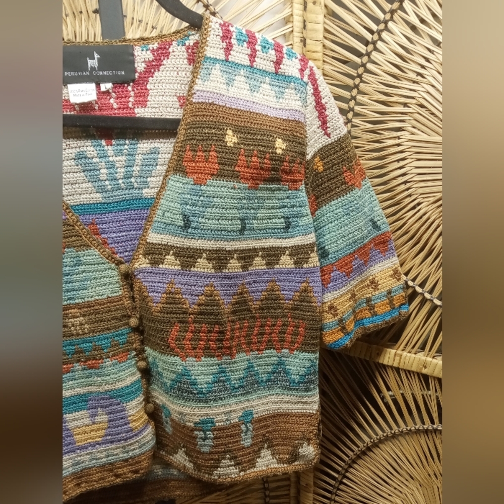 Peruvian Connection Sweater Large - Picture 4 of 8